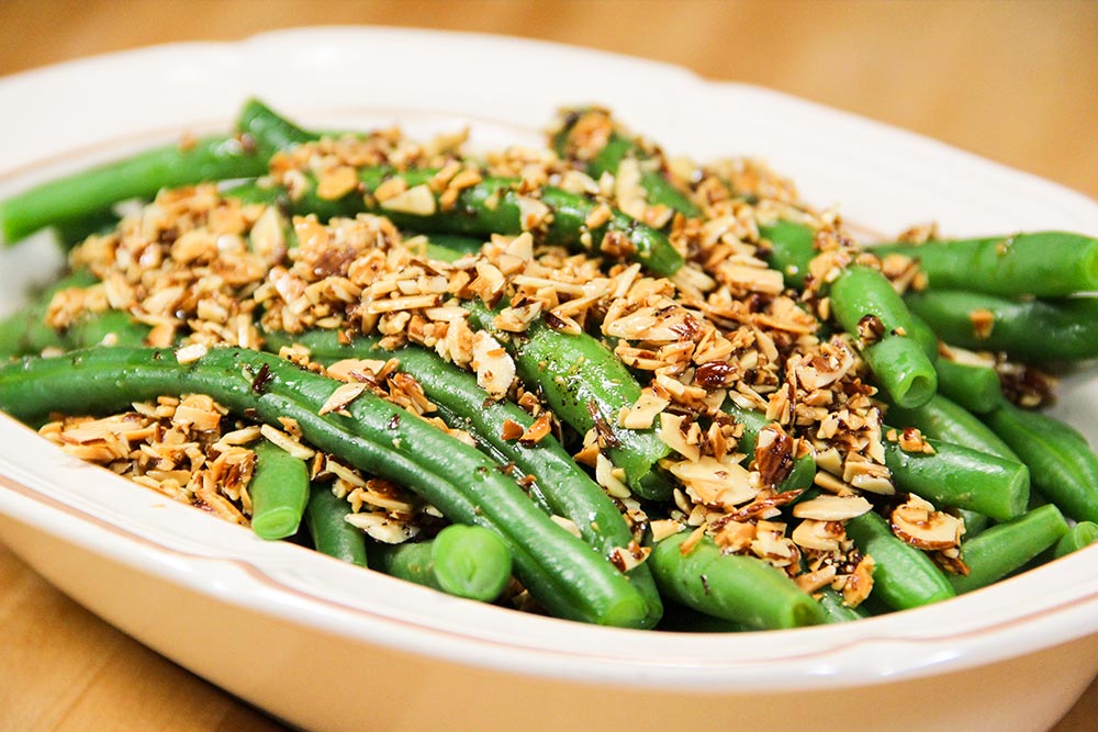 Blanched Green Beans with Brown Butter & Roasted Almonds