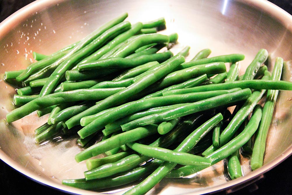 Heating Green Beans in Skillet