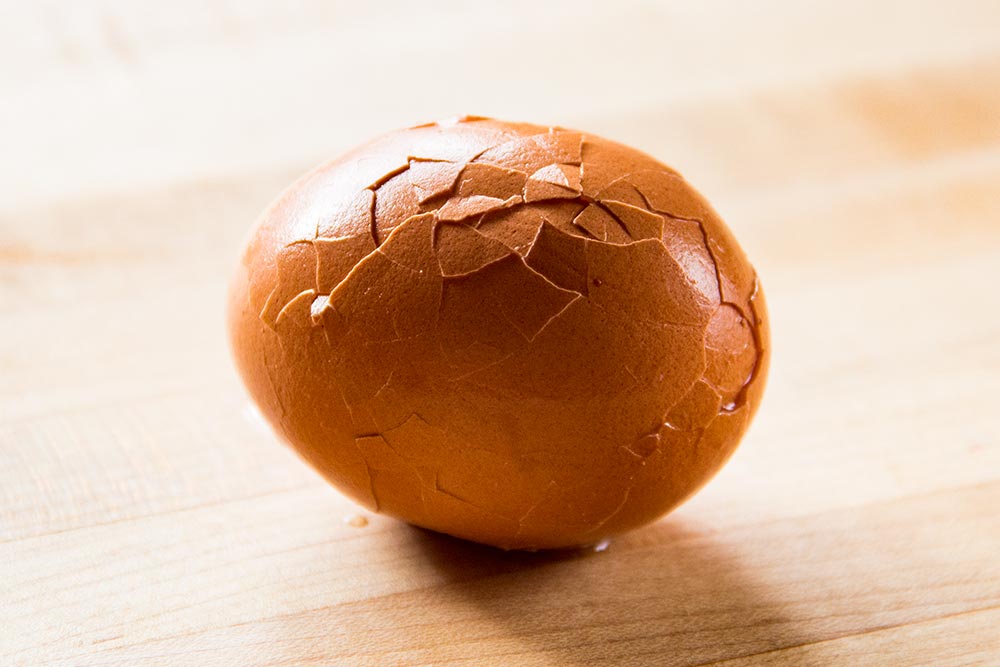 Cracked Hard-Boiled Egg Shells