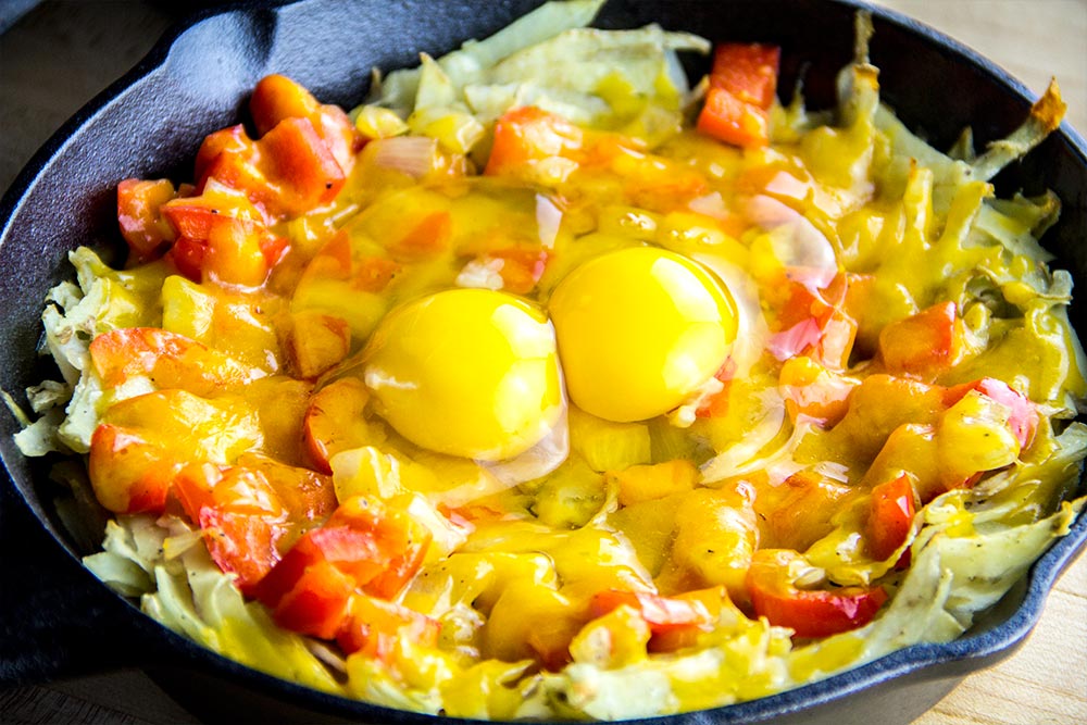 Add Eggs to Skillet