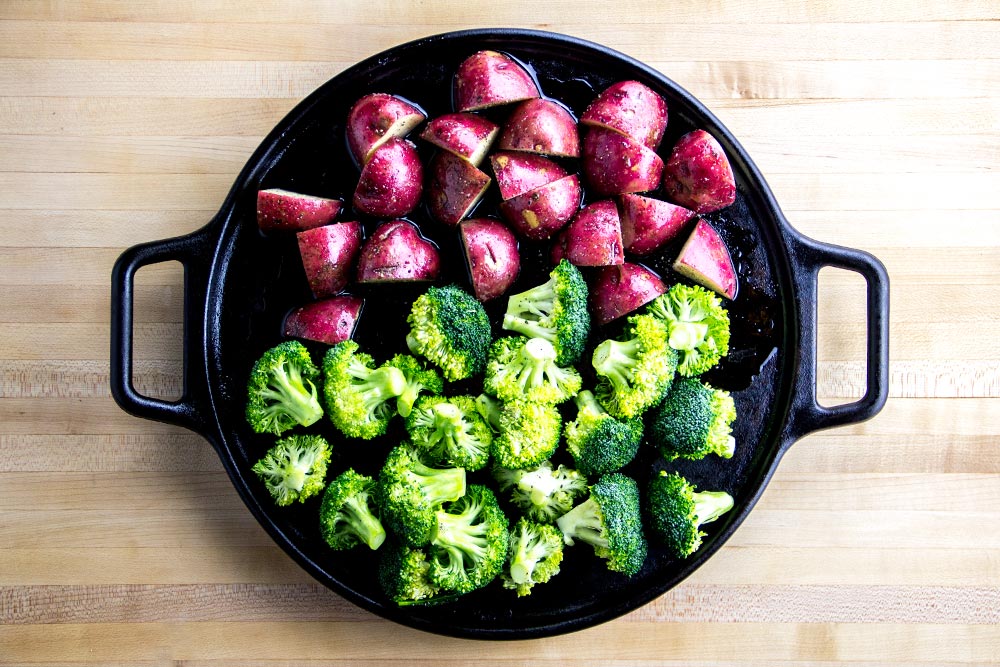 Baking Sheet with Red Potatoes & Broccoli