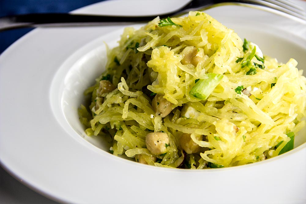 Lemon Vinaigrette & Feta Spaghetti Squash Salad Recipe