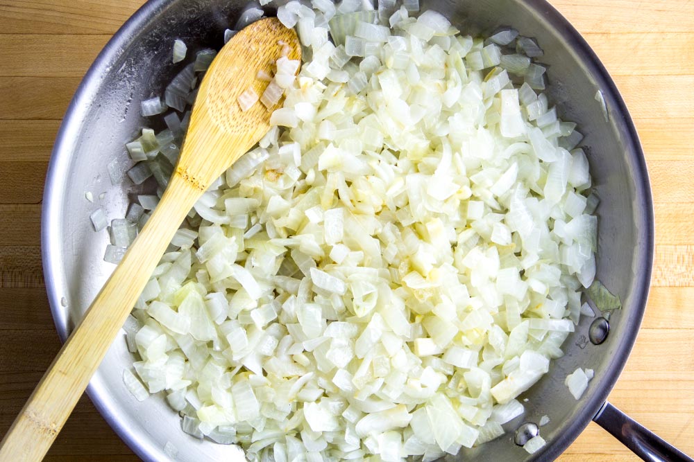 Softened Onions in Skillet