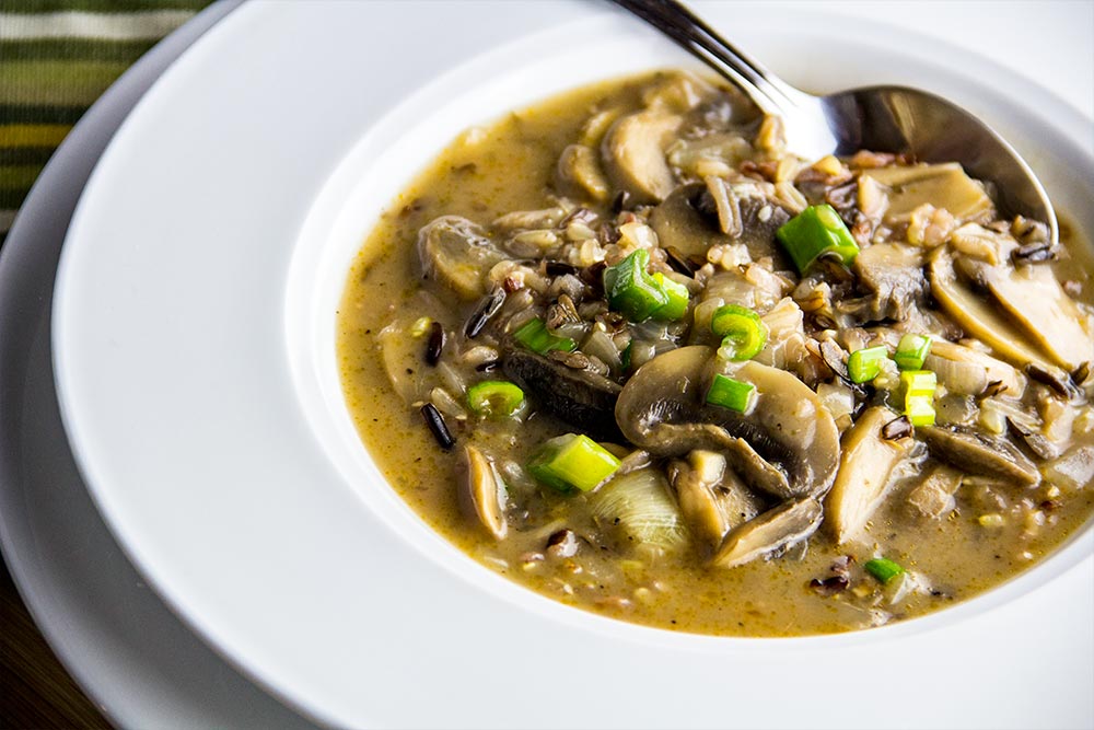 Mushroom & Wold Rice Soup Recipe