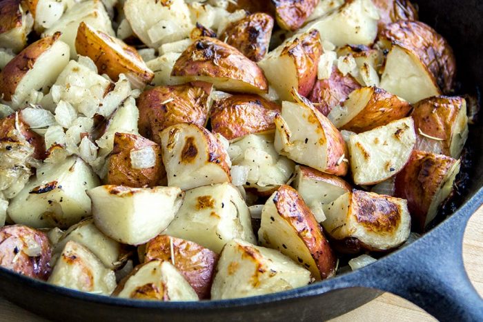 Roasted Potatoes with Sweet Onion & Rosemary