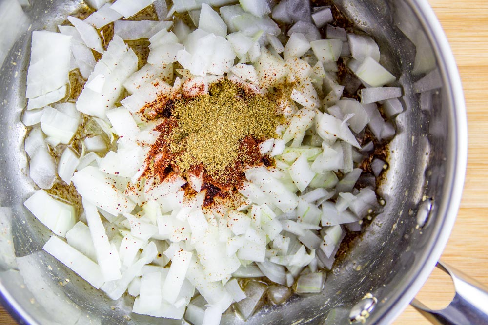 Softening Onion & Adding Spices
