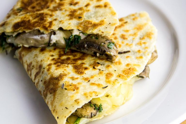 Herb, Mushroom & Goat Cheese Quesadilla Recipe
