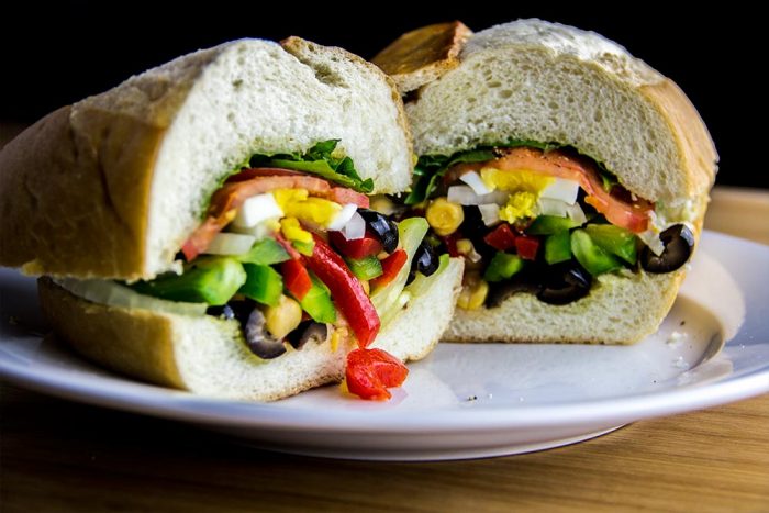 Vegetarian Pan-Bagnat Sandwich with Chickpeas, Pimientos & Basil Recipe