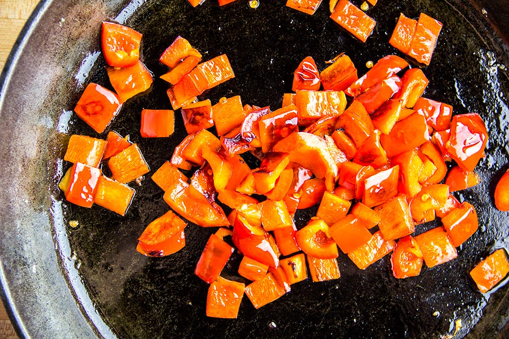 Roasting (Pan Frying) Red Bell Pepper