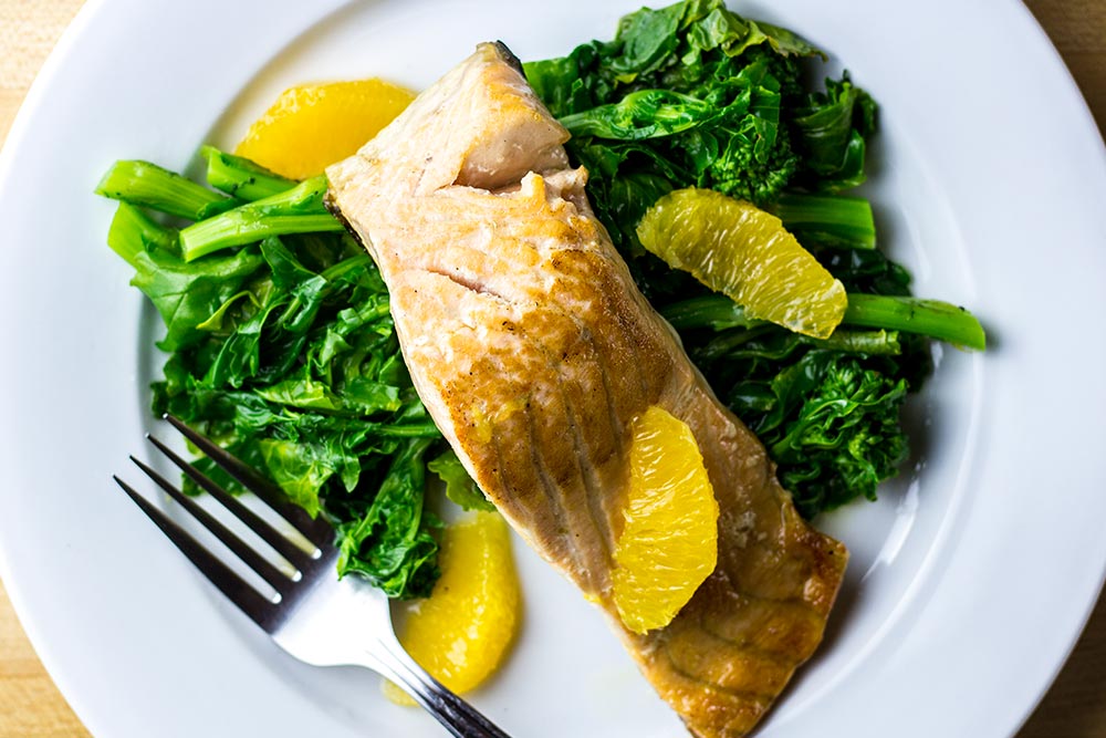 Salmon Fillets with Orange Reduction