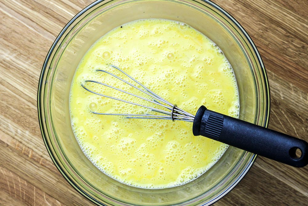 Mixed Eggs with Whisk