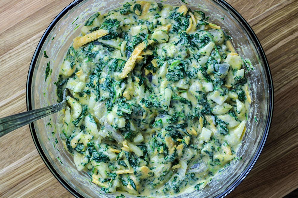 Shrimp, Spinach, Onion & Cheese Mix