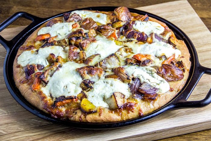Roasted Fall Vegetable, Ricotta & Mozzarella Cheese Pizza Recipe