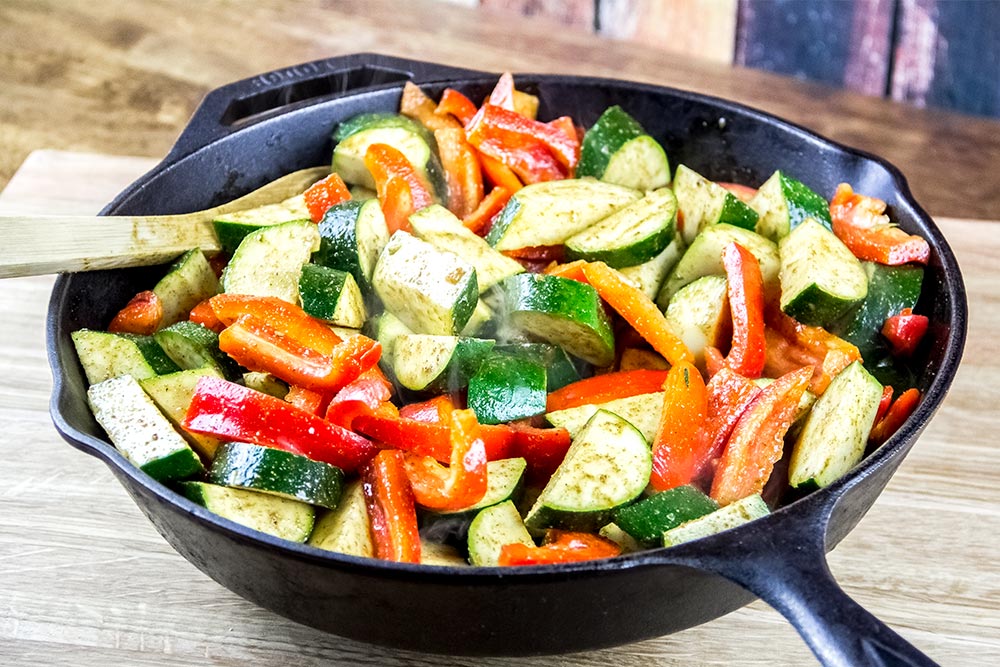 Curry Vegetables in Skillet