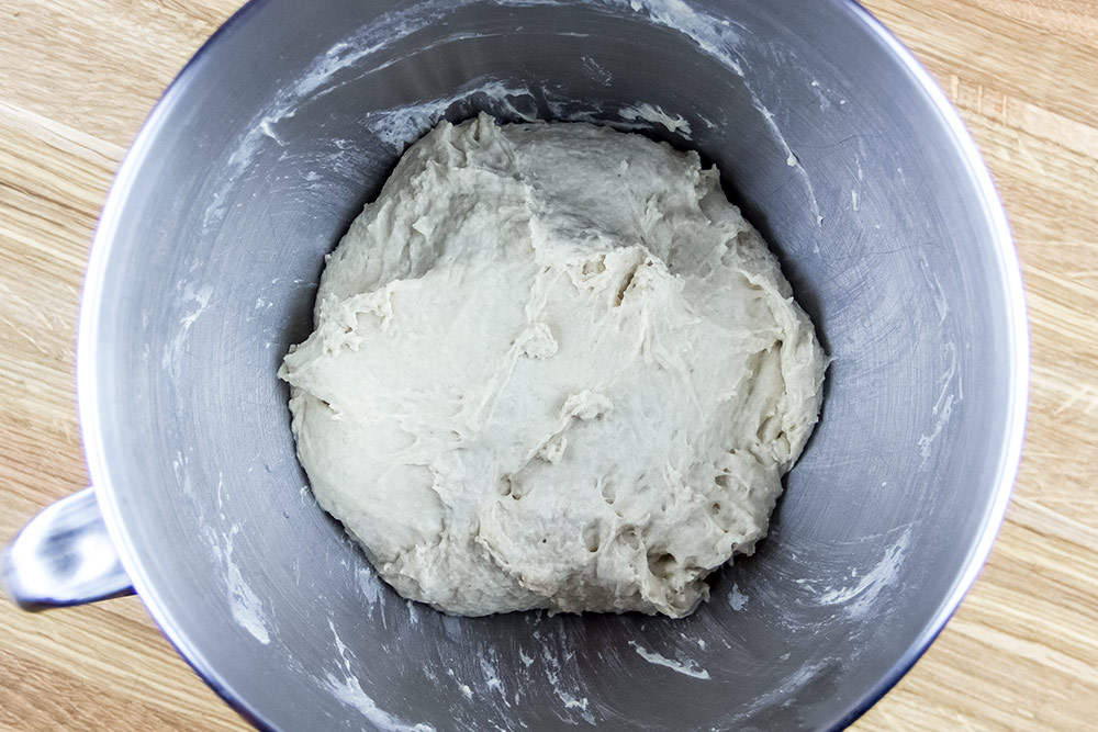 Mixed Dough in Bowl
