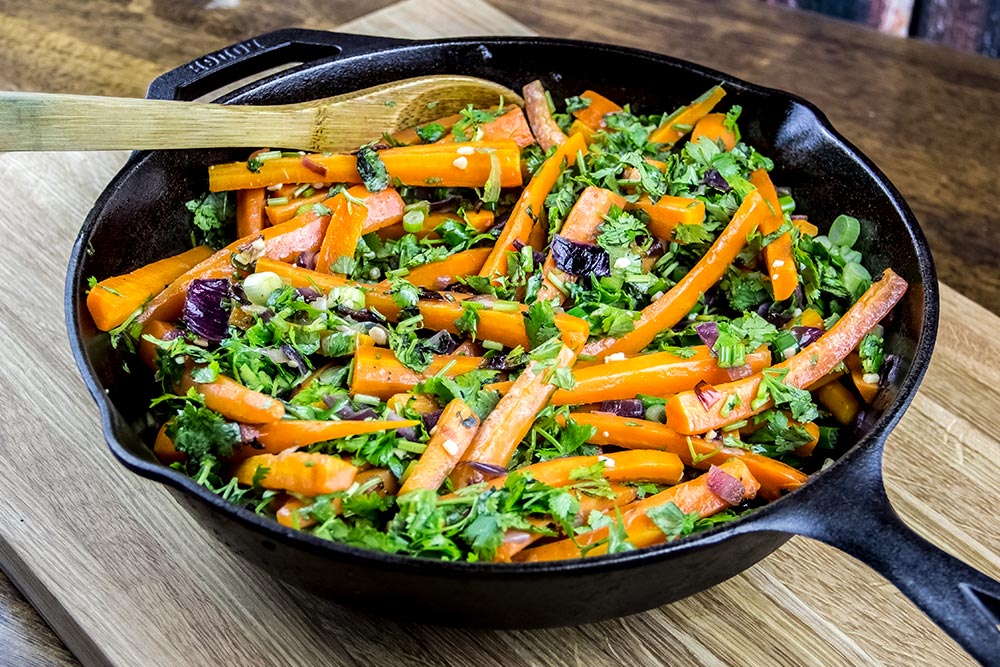 Spicy Moroccan Carrot Salad with Cilantro & Onions Recipe