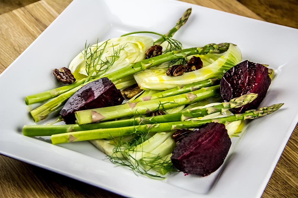 Asparagus, Fennel & Beet with Verjus Salad Recipe by Plenty