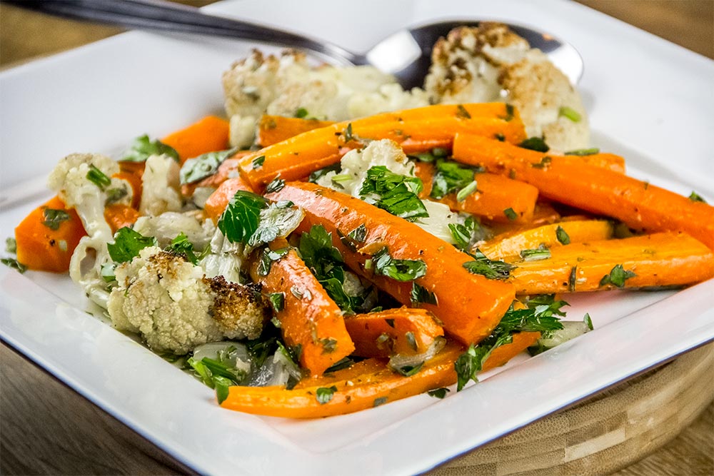 Roasted Carrots & Cauliflower with Tarragon Vinaigrette Recipe