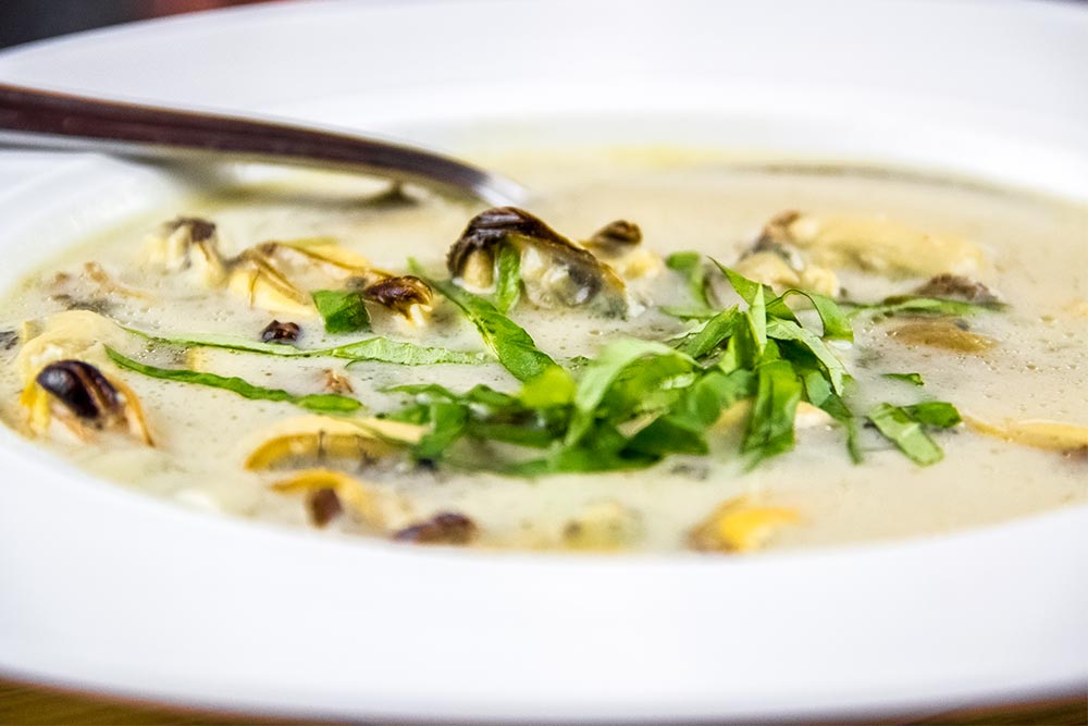 Mussels with Coconut Cream & Brandy Soup Recipe by Williams-Sonoma