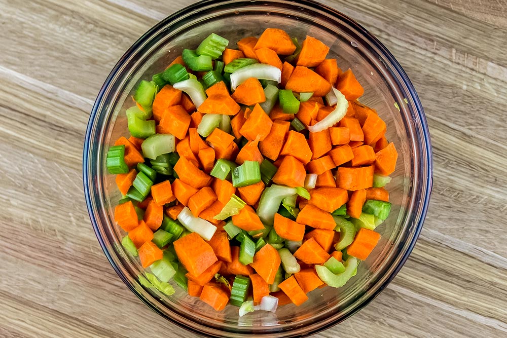 Chopped Carrots and Celery