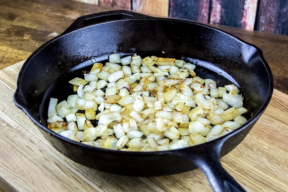 Browned Onion in Cast Iron Skillet