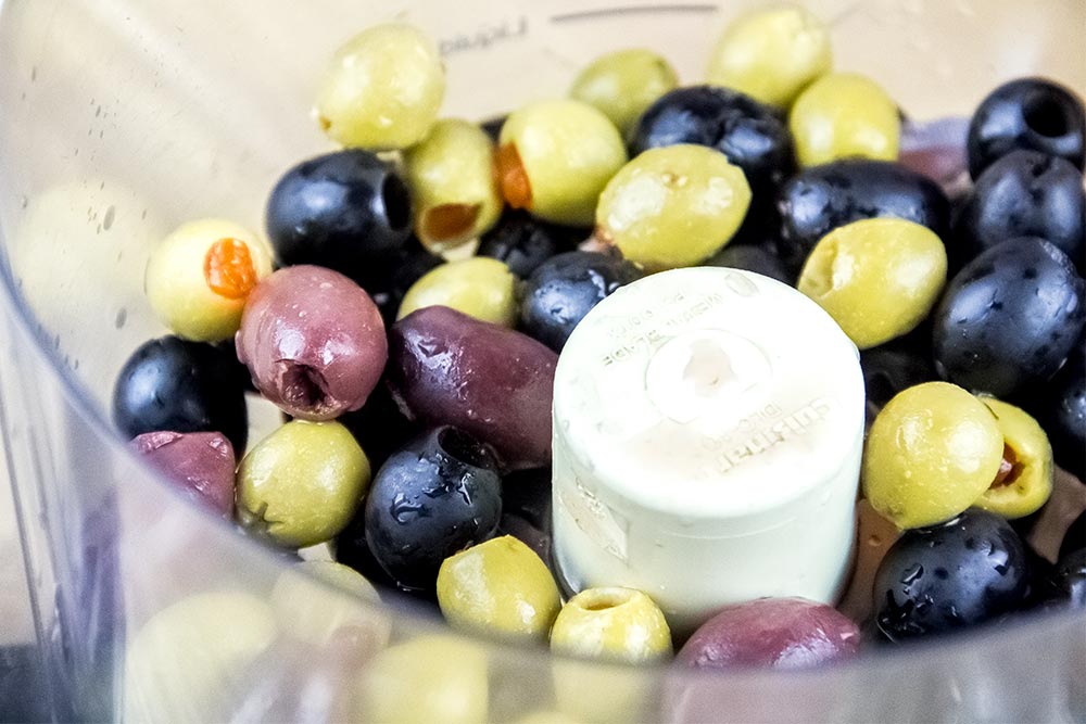 Olives in Food Processor