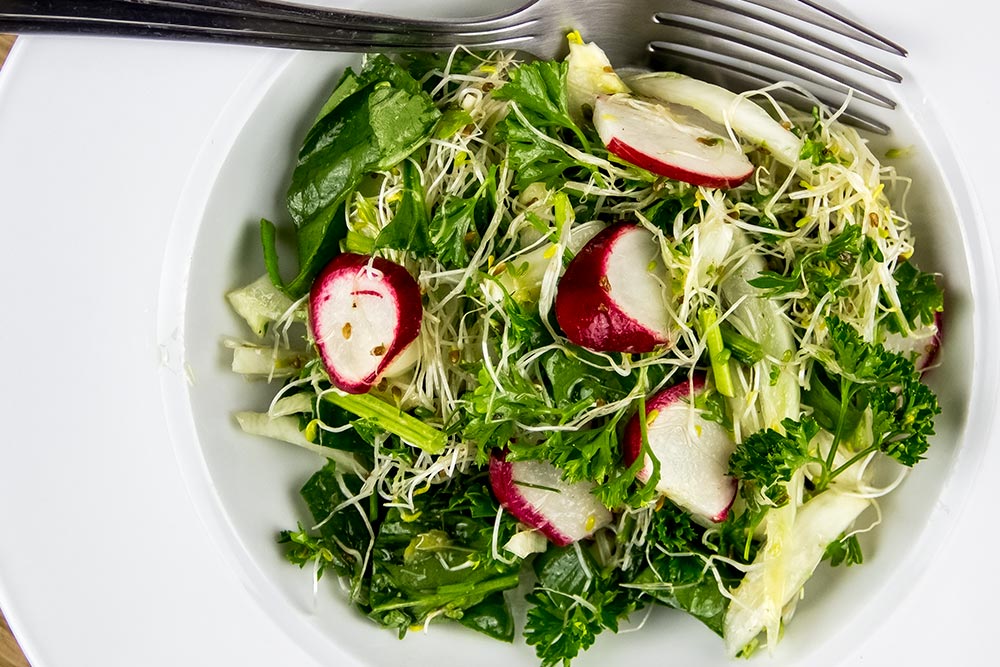 Radish, Sprouts and Parsley Salad Recipe