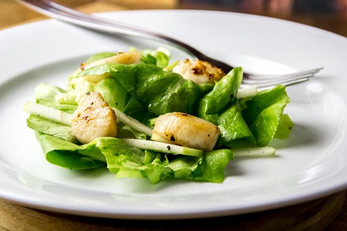 Pan-Fried Scallops with Crunchy Apple Salad Recipe by Gordon Ramsay