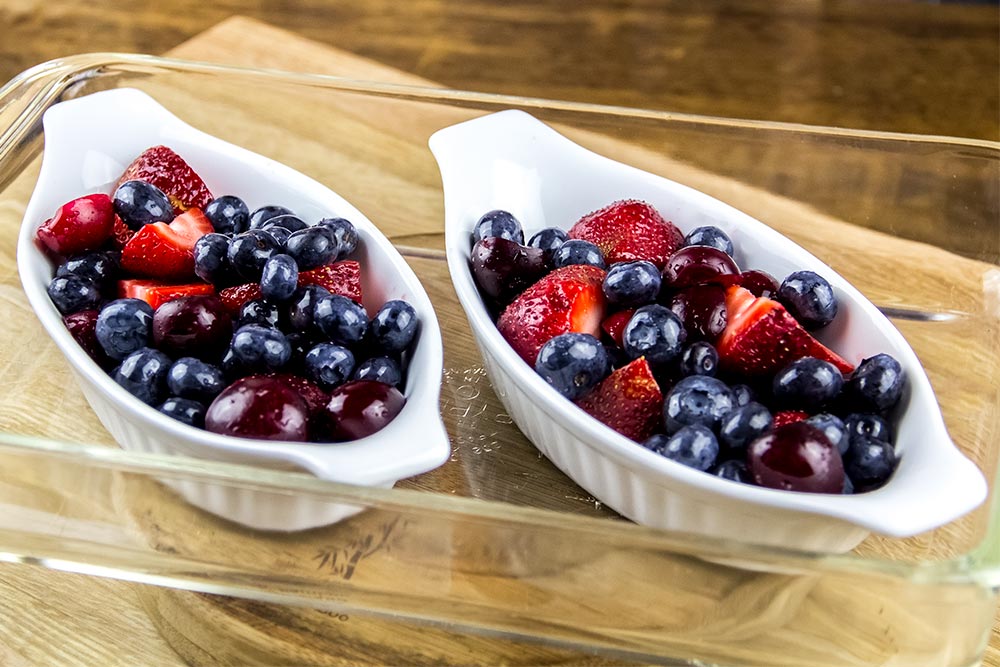 Berry Mixture in Gratin Dishes