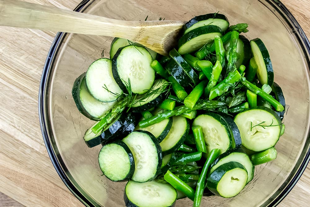 Cucumber, Asparagus and Dill Salad
