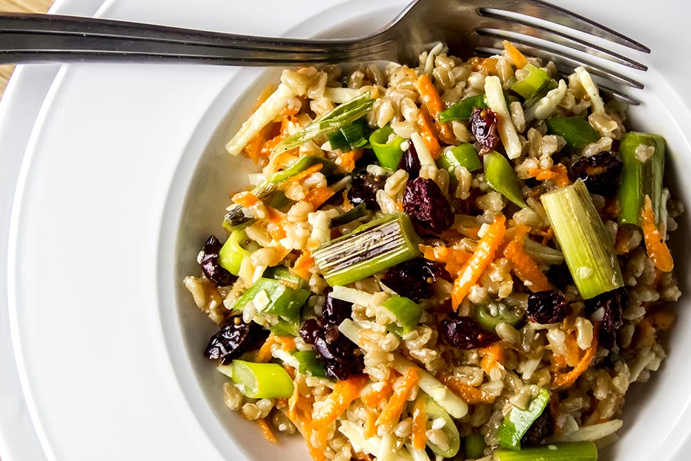 Farro Salad with Smoked Cheddar Cheese