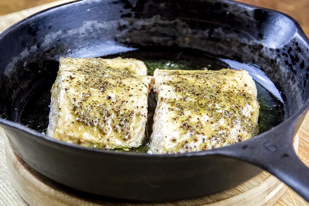 Roasted Salmon in Cast Iron Skillet