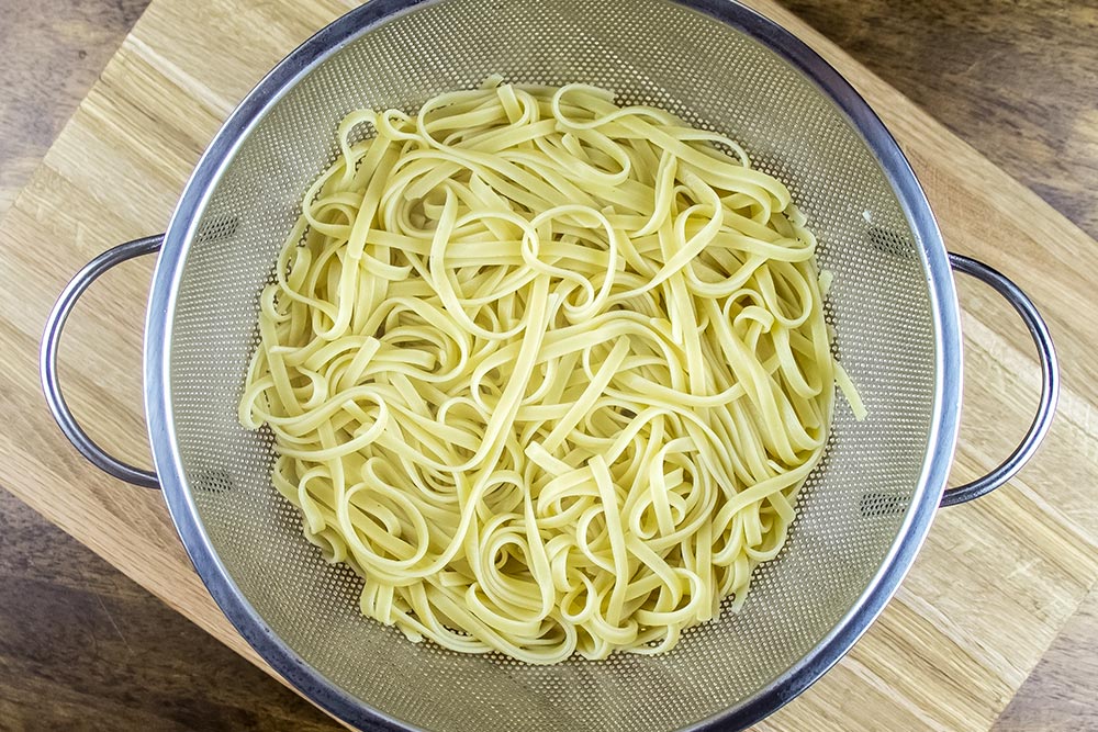 Cooked Fettuccini Pasta