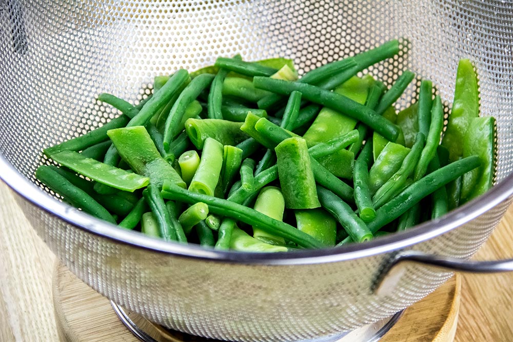 Blanched Green Beans and Snap Peas
