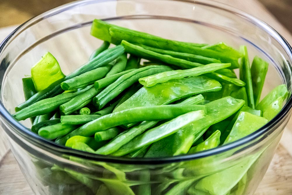 Trimmed Green Beans and Snap Peas