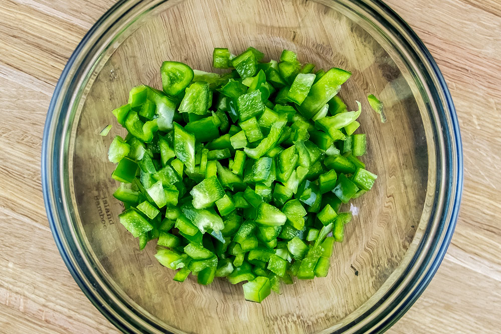 Chopped Green Bell Pepper