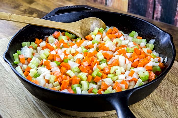 Mixed Vegetables in Cast Iron Skillet
