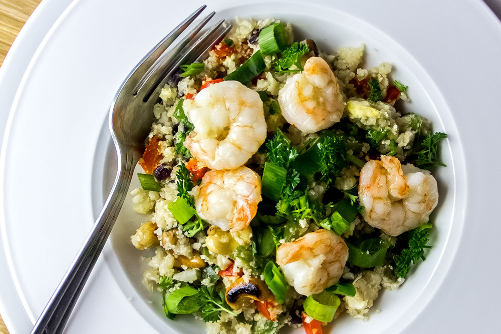Shrimp, Cashews and Cauliflower Dinner Recipe