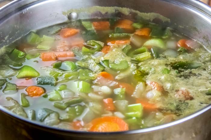 Pea Soup in a Large Pot
