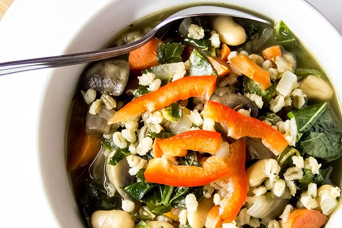 Barley Soup with White Beans