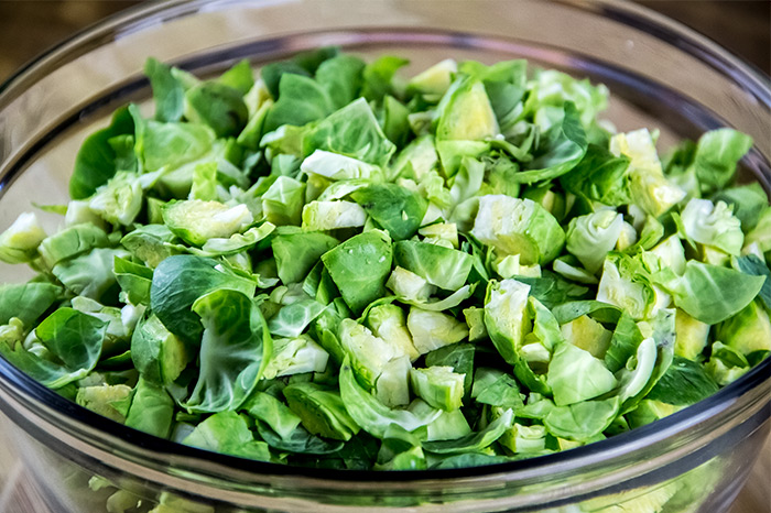 Raw Chopped Brussels Sprouts