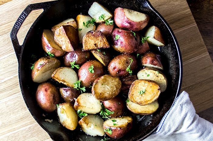 Cast Iron Skillet Roasted Red Potatoes