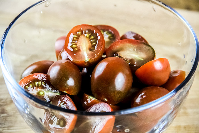 Halved Brown Tomatoes