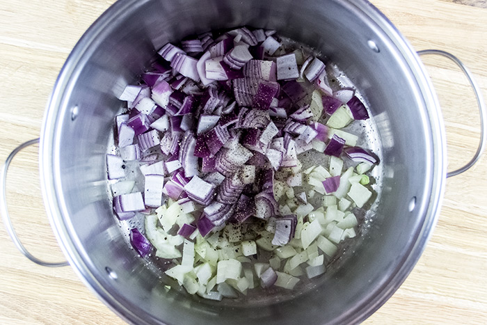 Sauteing Onions in Large Pot