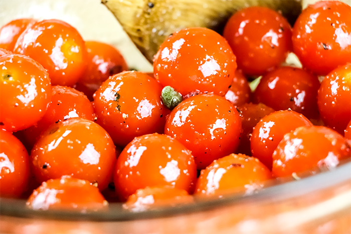 Olive Oil Covered Cherry Tomatoes