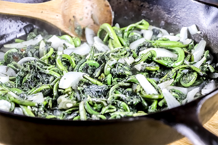 Cooked Fiddleheads
