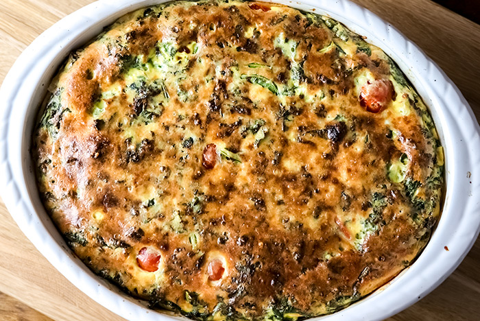 Eggs, Kale & Parmesan in Casserole