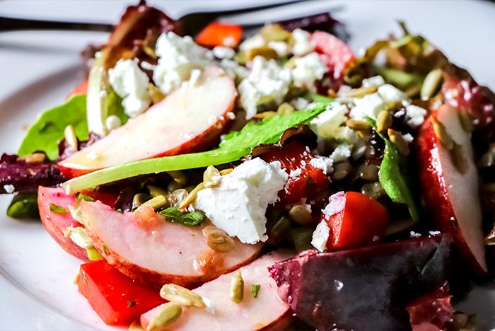 Lentil, Apple & Beet Salad with Goat Cheese Recipe