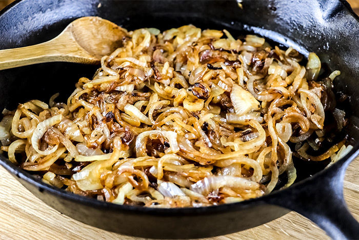 Caramelized Onions in Cast Iron Skillet