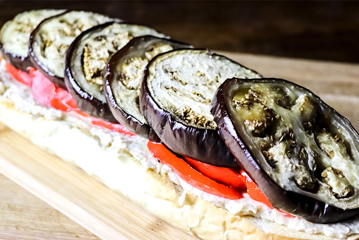 Roasted Eggplant on Sandwich